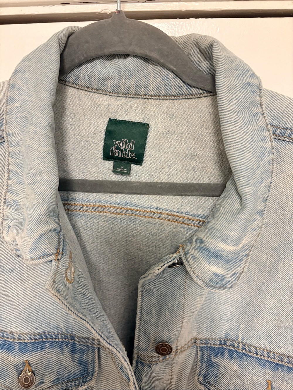 wild fable Light Blue Washed Denim Jacket